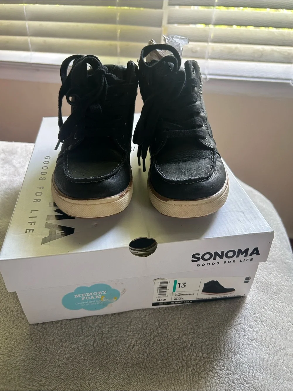Kohl's SONOMA Kids' Black High-Top Boots with Tan Trim